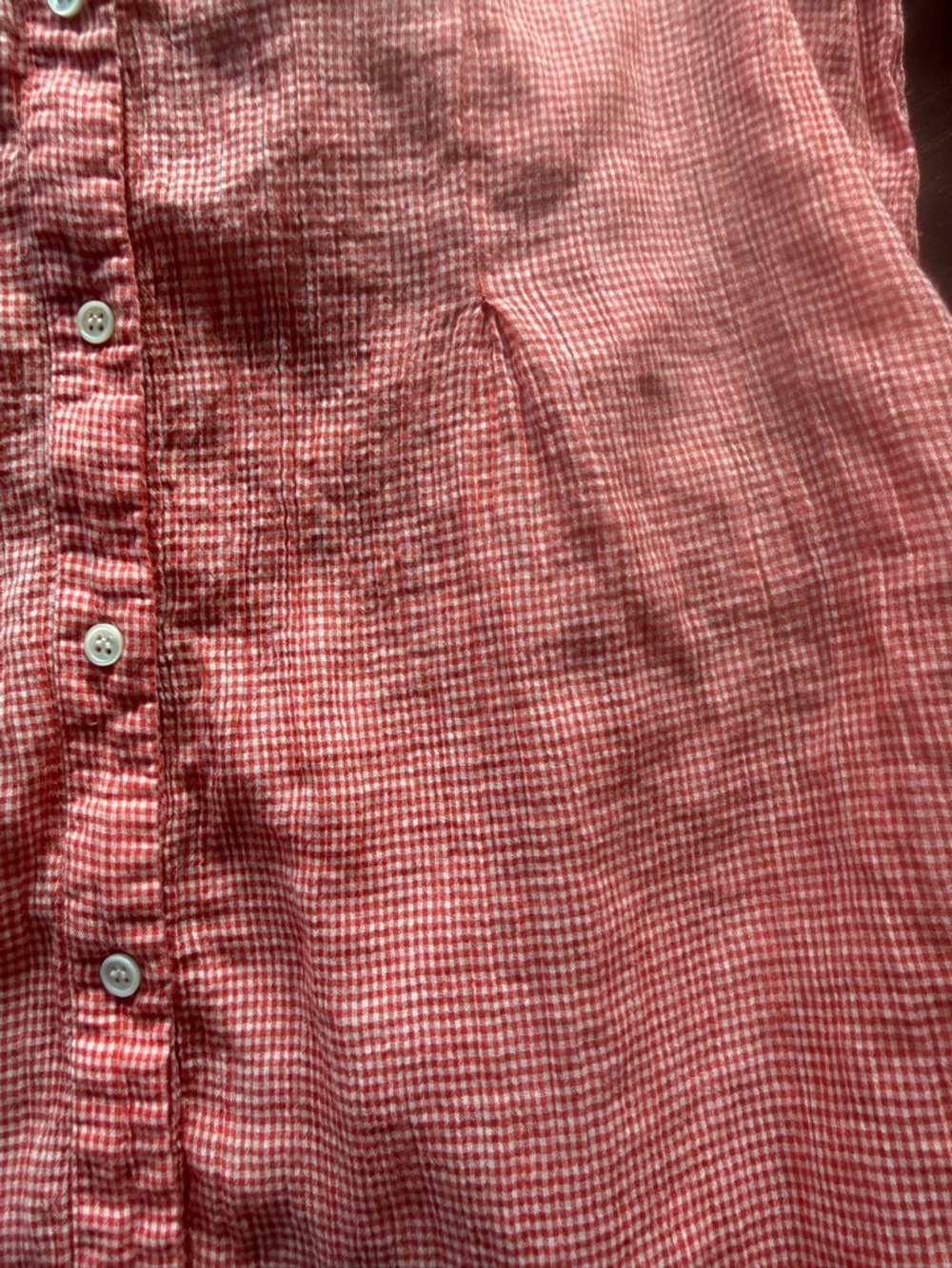 Joie red gingham top - Picture 5 of 5